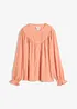 Prairie-Bluse aus fließender Viskose, bonprix