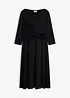 drapiertes Midikleid mit 3/4 Ärmel, bonprix