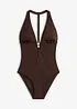 Badeanzug mit tiefem V-Ausschnitt, bonprix