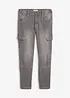Leichte Regular Fit Cargo-Jeans mit Dehnbund, Straight, bonprix