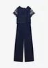 Jumpsuit aus softem Scuba mit Spitze, bonprix