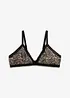 Soutien-gorge triangle sans armatures, en mesh imprimé, bonprix