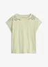 T-shirt avec détails au crochet, bonprix