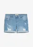 Jeansshorts Mid Waist mit Destroy- Effekten, bonprix