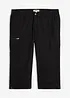 Pantalon 3/4 100% coton, taille élastiquée et poches cargo, bonprix