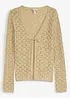 Ajour-Strickjacke aus reiner Baumwolle, bonprix