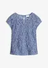 Blouse manches courtes en dentelle, bonprix