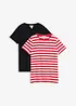 Rundhals-T-Shirt (2er Pack), bonprix