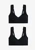 Minimizer T-Shirt-BH ohne Bügel mit Bio-Baumwolle (2er Pack), bonprix