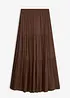 Maxi-Stufenrock aus strukturierter Viskose, bonprix