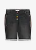 Jeans Bermuda Mid Waist mit Stickerei und Bequembund, bonprix