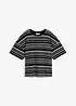 Gestreiftes T-Shirt aus reiner Baumwolle, bonprix