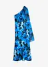 Abendkleid mit One-Shoulder und Blumen-Applikation, bonprix
