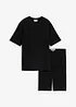 T-Shirt und Radlerhose, Baumwollstretch (2-tlg.Set), bonprix