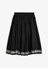 Midirock mit Stickerei, bonprix