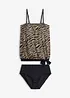 Bandeau-Tankini aus glänzendem Material (2-tlg.Set), bonprix