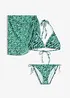 Triangel Bikini + Pareo aus Badeware (3-tlg.Set), bonprix