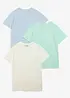 T-Shirt aus reiner Baumwolle (3er Pack), bonprix