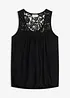 Top en viscose extensible et dentelle, bonprix