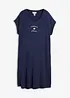 Jersey-Kleid mit Stickerei aus Viskose-Elasthan-Mix, bonprix