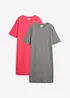 Lot de 2 robes T-shirt oversize 100% coton, bonprix