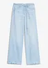 Wide-Leg-Jeans, Mid Waist, mit Gürtel, bonprix