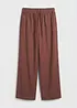 Pantalon large en lin majoritaire, bonprix