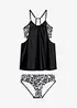 Tankini mit spezieller Rückenlösung (2-tlg.Set), bonprix
