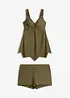 Long-Tankini mit Zick-Zack Saum (2-tlg.Set), bonprix