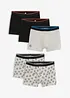 Lot de 5 boxers midi, bonprix