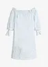 Robe col Bardot 100% coton avec broderies anglaises, bonprix