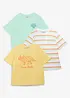 Lot de 3 T-shirts 100% coton, bonprix
