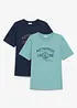 Lot de 2 T-shirts 100% coton, bonprix