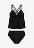 Tankini à bretelles croisées (ens. 2 pces), séchage rapide, bonprix