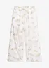 Palazzo-Hose aus reiner Baumwolle mit Stickerei, bonprix
