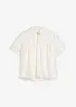 Blouse manches courtes  avec dentelle, bonprix