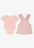 Body et robe salopette 100% coton (ens. 2 pces), bonprix