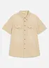 Chemise manches courtes en jean coloré, slim, bonprix