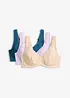Lot de 3 soutiens-gorge coton à armatures, bonprix