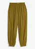 Pantalon sarouel en crêpe texturé, bonprix