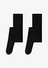 Lot de 2 collants transparents avec ceinture confort 30D, bonprix