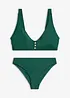 Bustier-Bikini mit Knopfdetail (2-tlg.Set), bonprix