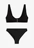 Bustier-Bikini mit Knopfdetail (2-tlg.Set), bonprix
