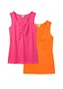 Lot de 2 tops en coton extensible, bonprix