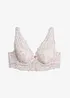 Soutien-gorge à coques en dentelle à imprimé floral, bonprix