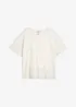 T-shirt avec broderie anglaise, bonprix