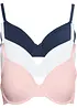 Unwattierter T-Shirt-BH (3er Pack), bonprix