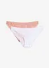 Lot de 2 slips mini à dentelle douce, bonprix