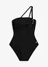 Bandeau-Badeanzug mit goldfarbenen Details, bonprix