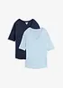 Lot de 2 T-shirts longs et doux en viscose, bonprix